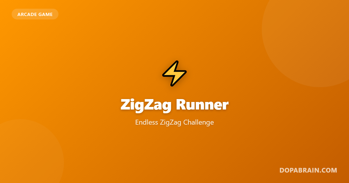 Zigzag Runner - Free Online Endless Runner Game | DopaBrain